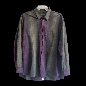 HAUPT Long Sleeve Colorful Button-Down Shirt Size XXL 45/46‎ 18